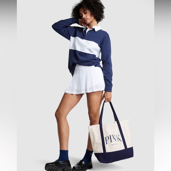 Victorias Secret PINK Canvas Tote Bag - Picture 2 of 5